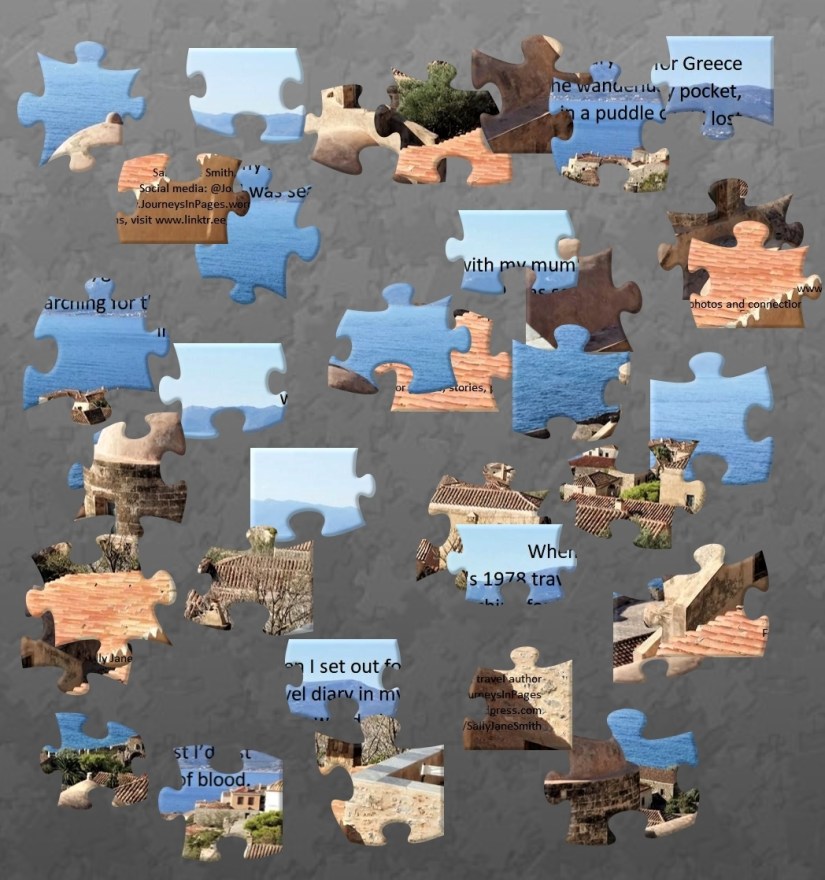 A decorative picture of scattered jigsaw pieces.